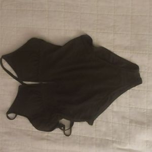 Army green one piece swimsuit